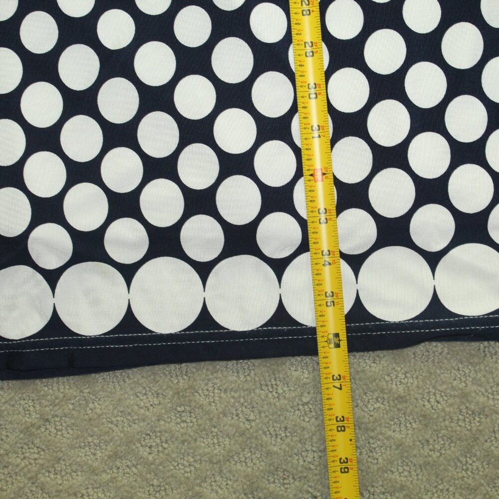 Joseph Ribkoff Women's 8 Navy Blue White Polka Dot Sleeveless Dress - Picture 4 of 6